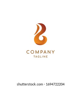 B lettermark fire or soul Logo