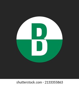 B Lettermark logo vector illustration. B logotype design.