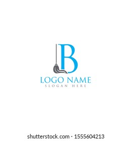 B letter/mop logo design template full vector
