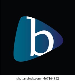 b letters business logo icon design template elements in abstract background logo, design identity in circle, alphabet letter
