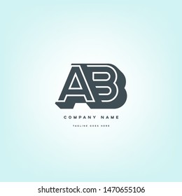 A B letters Joint logo icon vector template.