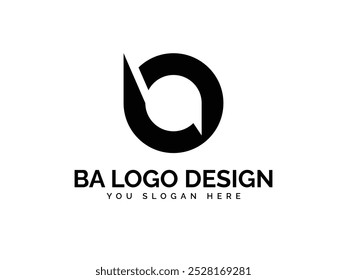 B A letters Joint logo icon vector template for corporate logo and beautiful combination and white background.