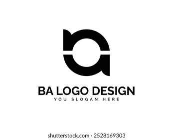 B A letters Joint logo icon vector template for corporate logo and beautiful combination and white background.