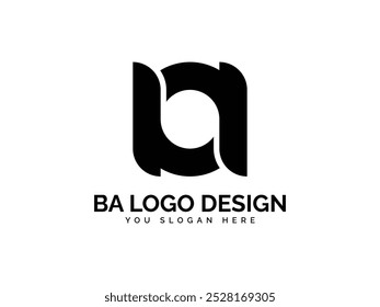 B A letras ícone de logotipo conjunto modelo de vetor para logotipo corporativo e bela combinação e fundo branco.
