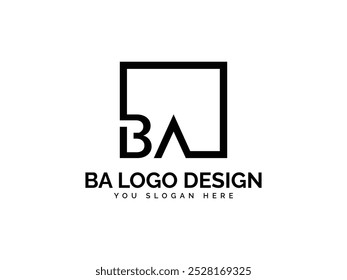 B A letters Joint logo icon vector template for corporate logo and beautiful combination and white background.