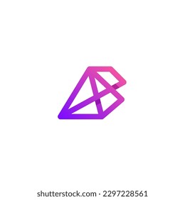 Diseño del logotipo de la línea B. Letra B Diseño moderno