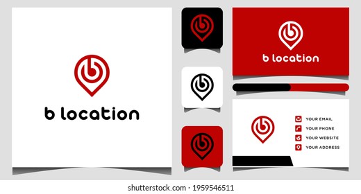 B location logo templates and business card design Premium Vector

