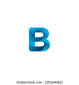 Logo B y plantilla de iconos 3d coloridos, logotipos de letras B