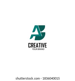 A B Logo. AB Letter Design Vector