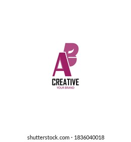 A B Logo. AB Letter Design Vector
