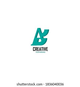 A B Logo. AB Letter Design Vector