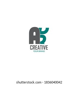 A B Logo. AB Letter Design Vector