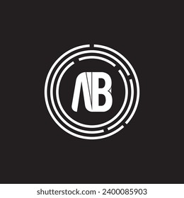 Ein B-Logo. AB Letter Logo-Design mit schwarzer Farbe