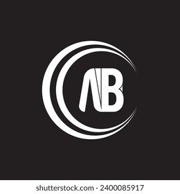 Un logotipo B. Diseño de logotipo de letras AB con color negro