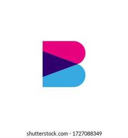 B logo . Abstract Letter B logo design. modern colorful overlay style. vector illustration eps10