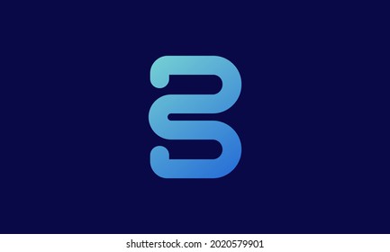 Logo de B, diseño del logotipo de la letra abstracta B. ilustración vectorial eps10