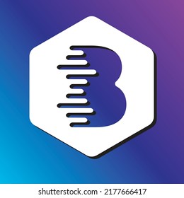 B Logo for any use with waves
