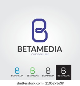 B Logo Arrow. B Letter Design Vector Illustration Modern Monogram Icon