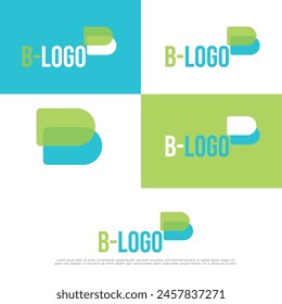 B flecha de logotipo. letra b Ilustración vectorial de diseño