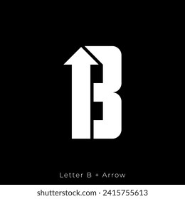 B logo arrow. Letter B Arrow Logo. Letter B logo with Statistic Up Arrow logo. 