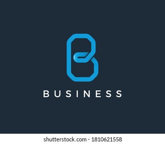 B Logo Arrow.B Letter Design Vector Illustration Modern Monogram Icon