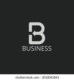B Logo Arrow.B Letter Design Vector Illustration Of Modern Monogram Icon.
