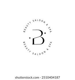 B Logo Beauty Saloon und Spa minimales Logo-Design