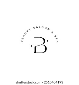 B Logo Beauty Saloon and Spa minimal logo design