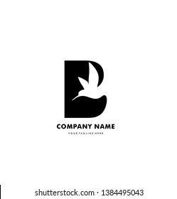 B Logo Bird.B Letter Design Vector Illustration Modern Monogram Icon. - Vector