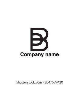 B Logo Black Color Typographic Logo Stock Vector (Royalty Free ...