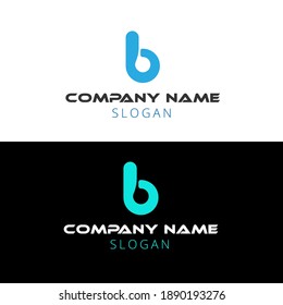 B Logo Blue .B Letter Icon Design Vector Illustration.