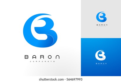 B Logo Blue .B Letter Icon Design Vector Illustration.