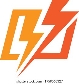 B logo box geometric shape flash for business logo