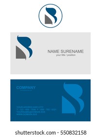 B Logo Business Card