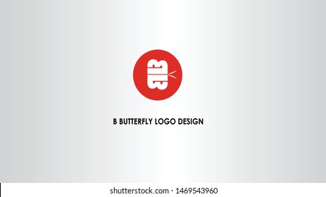 B LOGO BUTTERFLY DESIGN FOR CAFE , FASHION COMPANY
