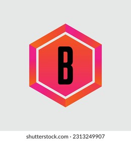 B logo Colorful Vector Design. Icon Concept. Abstract modern