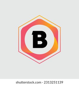 B logo Colorful Vector Design. Icon Concept. Abstract modern