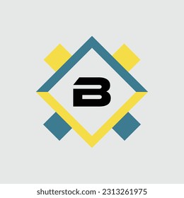 Logo B Diseño de vectores coloridos. Concepto de icono. Resumen moderno