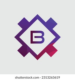 B logo Colorful Vector Design. Icon Concept. Abstract modern