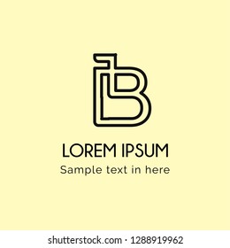 B logo company design.  vector