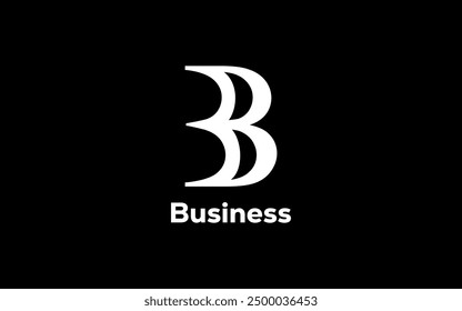 B logo design abstract minimalist