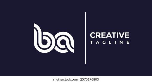 B and A logo design. BA abstract Letters Logo Monogram. This logo design is the process of creating a visual symbol that represents a brand, company, or individual.