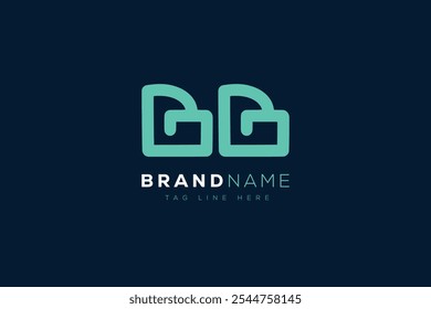 B- und B-Logo-Design. BB abstrakte Buchstaben Logo Monogramm. Dieses Logo-Design ist der Prozess der Erstellung eines visuellen Symbols, das eine Marke, ein Unternehmen oder eine Einzelperson repräsentiert.