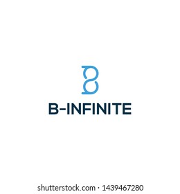 B Logo Design Combine With Infinite