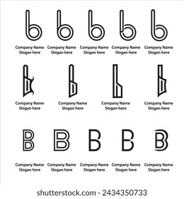 B logo Design concept template