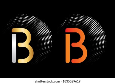 Diseño de logotipos B con tipografía moderna creativa. Diseño minimalista, creativo, único, sencillo, plano y moderno con logotipo. Este icono del logotipo se incorpora con forma abstracta de forma creativa.
