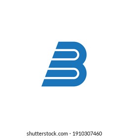 B logo design with geometry