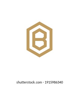 B logo design with geometry