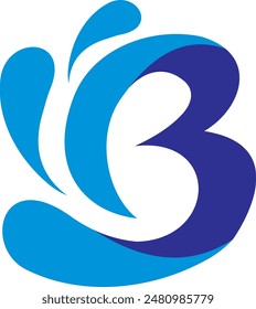 B logo design, icon, symbol, vector file 
