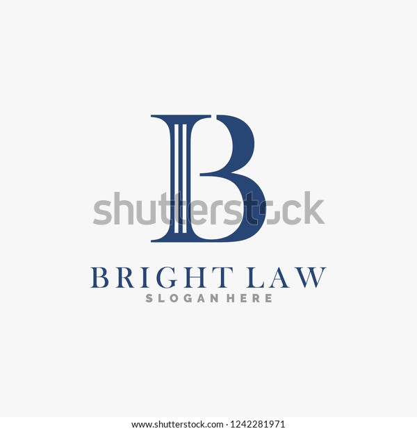 B Logo Design Law Firm Vector Stock Vector (Royalty Free) 1242281971 ...